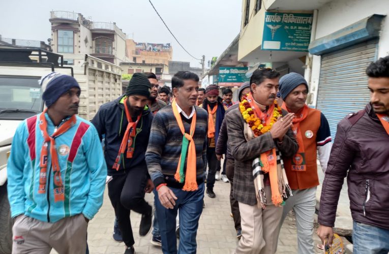 जनता का सपना पूरा करती है भाजपा: आदेश चौहान, रानीपुर भाजपा प्रत्याशी ने डोर टू डोर किया जनसंपर्क