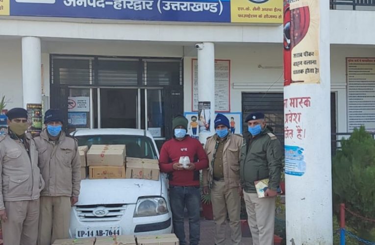 बहादराबाद पुलिस ने चेकिंग के दौरान देसी शराब की 14 पेटी सहित एक दबोचा, आरोपी यूपी के कैराना जिला शामली का निवासी