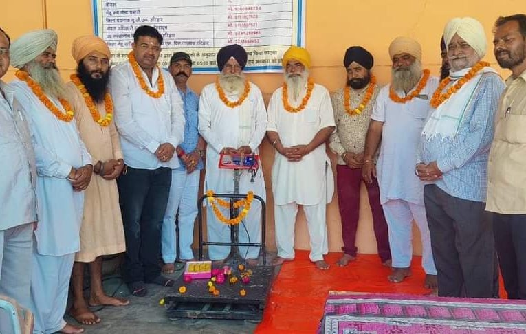 सभापति विकास तिवारी ने गेहूं क्रय केंद्र का उद्घाटन किया