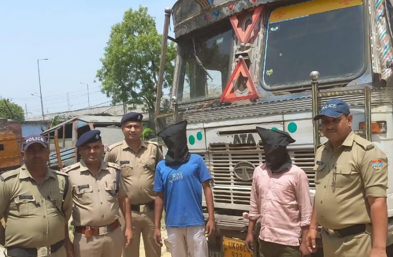 भगवानपुर पुलिस ने दो घंटे में किया ट्रक चोरी का खुलासा, दो आरोपी गिरफ्तार, लाखों के माल के साथ चोरी हुआ ट्रक बरामद