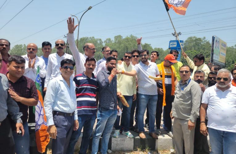 शिवालिक नगर में भाजपा कार्यकर्ताओं ने नगर पालिका अध्यक्ष राजीव शर्मा के नेतृत्व में पटाखे चलाकर एक दूसरे को मिठाई खिलाकर जश्न मनाया
