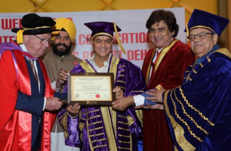 कैबिनेट मंत्री प्रेमचंद अग्रवाल को फ्रेंच यूनिवर्सिटी ने डॉक्टरेट की उपाधि से किया सम्मानित, भारत में 400 सर्वक्षेष्ठ प्रतिभाओं को यूनिवर्सिटी द्वारा सम्मानित किया गया