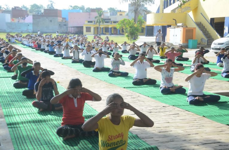 एनसीसी कैडेटों ने किया योगाभ्यास