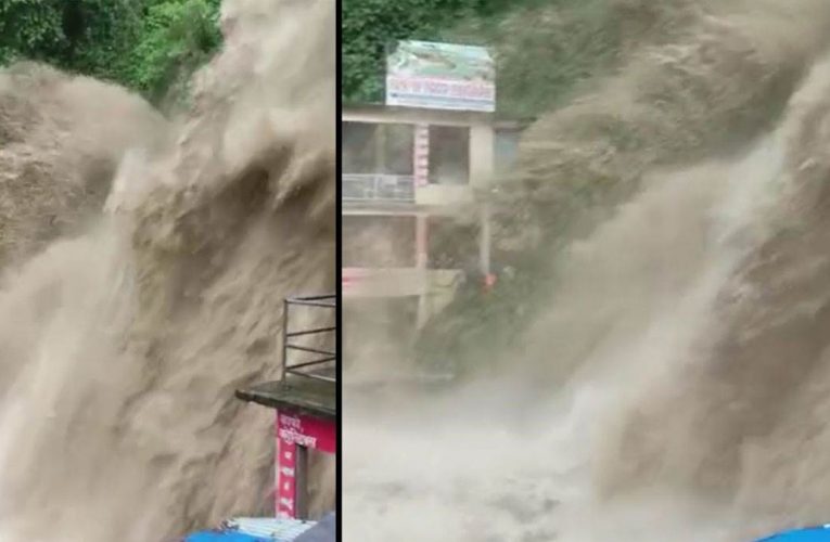 दो घंटे तक मूसलाधार बारिश से आम जनजीवन प्रभावित, उफान पर आया कैम्‍प्‍टी फाल, पर्यटकों के फाल में प्रवेश पर रोक