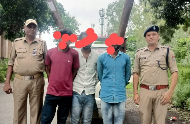 भगवानपुर: पुलिस ने चोरी किए गए पोल के दो टुकड़ों के साथ तीन आरोपी किए गिरफ्तार