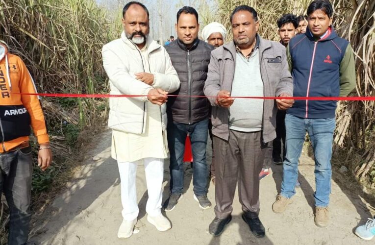 क्षेत्र का चहुंमुखी विकास करना ही मेरा एकमात्र लक्ष्य: प्रदीप चौहान, करौंदी गांव में इंटरलॉकिंग टाइल्स सड़क का निर्माण शुरू