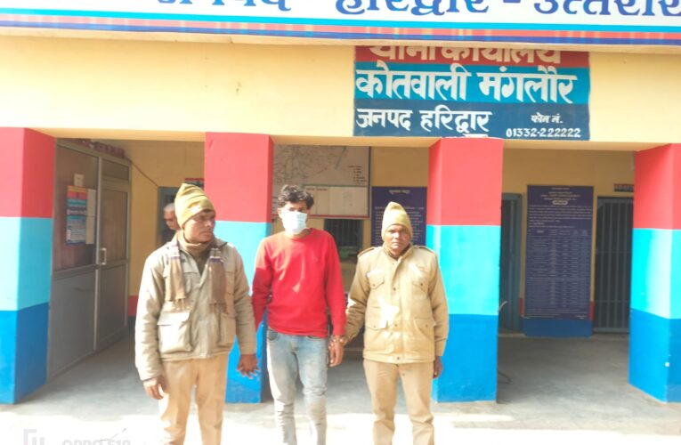 पुलिस ने गश्त के दौरान युवक को किया गिरफ्तार, कब्जे से तमंचा तथा जिंदा कारतूस बरामद