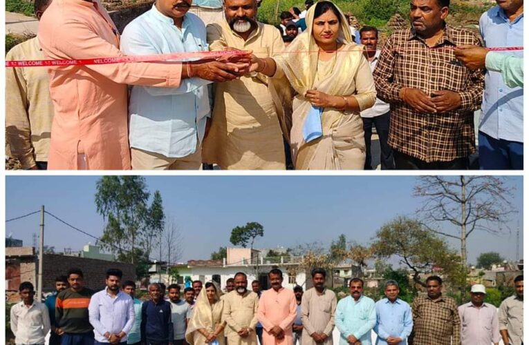 क्षेत्र के विकास के लिए भाजपा सरकार प्रतिबद्ध: प्रदीप चौहान, करौंदी गांव में माता की चार दीवारी का सौंदर्यीकरण