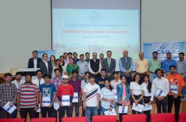 आईआईटी रूड़की के छात्रों को होरिबा टैलेंट हंट छात्रवृत्ति 2022-23 से किया गया सम्मानित
