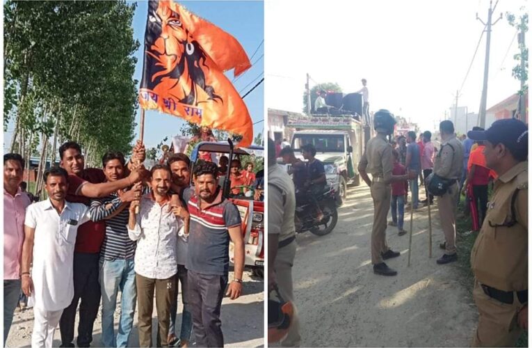 हकीमपुर तुर्रा गांव में हनुमान जन्मोत्सव पर निकाली गई शोभायात्रा, ग्रामीणों ने की पुष्प वर्षा