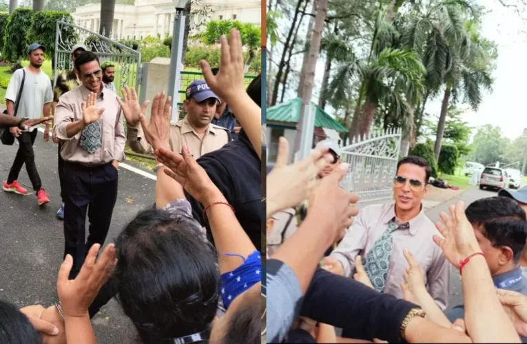आईआईटी रुड़की पहुंचे बॉलीवुड के प्रसिद्ध अभिनेता अक्षय कुमार, फिल्म की चल रही शूटिंग, झलक पाने के लिए लगी लाइन