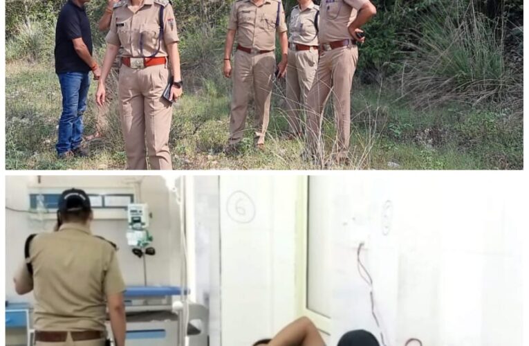 स्कूटर सवार महिला की चेन लूटकर फरार हुए बदमाशों से सीआईयू-ज्वालापुर पुलिस की मुठभेड़, बदमाश को लगी गोली