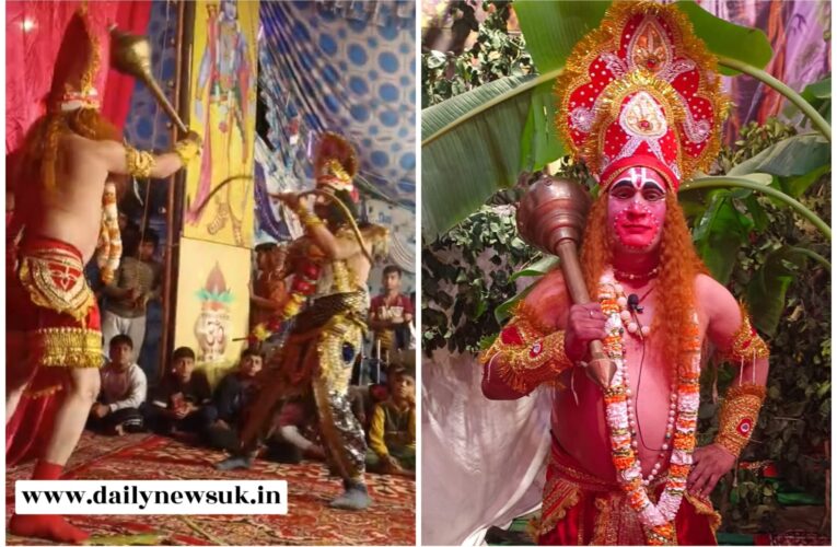 श्री राम शिव शक्ति रंग मंच भगवानपुर द्वारा आयोजित रामलीला में हुआ अशोक वाटिका और लंका दहन का मंचन, दर्शक हुए अभिभूत