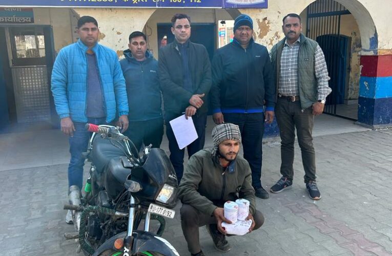 गौ संरक्षण स्क्वायड और भगवानपुर पुलिस ने प्रतिबंधित मांस के साथ एक युवक को किया गिरफ्तार, मौके से 75 किलो मांस और एक बाइक बरामद की