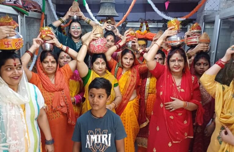 ज्योतिष गुरुकुलम में श्रीमद् भागवत कथा पर निकली भव्य कलश यात्रा, कलयुग में भगवान श्रीकृष्ण की भक्ति ही श्रेष्ठ: आचार्य रमेश सेमवाल जी महाराज