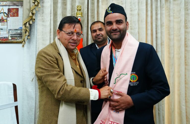 शूटिंग बॉल विश्व कप खिलाड़ी चैम्पियन सूरज चौधरी बने रुड़की शहर के ब्रांड एंबेसडर